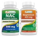 Nejlepší Naturals NAC 600 mg & Magnesium Glycinate 425 mg
