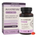 Omega 110 w / LYSOVETA LPC 124; EPA & DHA doplňky pro Brain & Retina Health CLAS124; Focus, Attention, Paměť, Mood & Vision CLAS124; 6X Higher Absorption Than Fish Oil CLAS124; High potency Omega-3 LPC-DHA