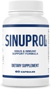 Mizzle SinuProl Nasal & Imunity Supplement s Quercetin s Bromelain, Ideální možnost pro lidi, kteří Spoléhají na přírodní Sinus Decongestant, Sinus Rinse nebo přírodní antihistamin, 60 Kapsle