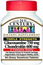 21. Století Glucosamine 750 mg & Chondroitin 600 mg - Triple Strength - 60 tablet, balení po 2 tabletách