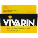 Vivarin, Kofeinové pilulky, 200 mg Kofein v každé tabletě, Bezpečně a účinně vám pomůže zůstat vzhůru, Alerness Aid, Energetický dodatek, 16 Tablety - 1 balení