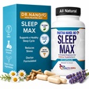 Dr. Nandi 's Sleep Max Natural Sleep Aid - Magnesium, GABA, 5-HTP & Taurin - REM Sleep & Deep Sleep Doplněk bez melatoninu - Non-Habit Forming Vegan Herbal Sleep Aid - Non-GMO - 60 Kapsle