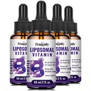 Lipozomální vitamin B komplexní tekuté sublingvální B komplexní vitaminy dodatek pro ženy muži lepší absorpce methylovaný B12, B1, B2, B3, B5, B6, folát, biotin pro energii a imunitní podpůr- 8.0 oz