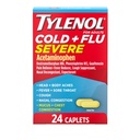Tylenol Cold + Flu těžké léky Kaplety pro horečku, bolest, kašel a zácpa, 24 ct.