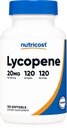 Nutricost Lycopen (20mg) 120 Softgels - Gluten Free, Non- GMO