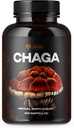 SERUNES Houba Dodatek Chaga Houby Kapsle 100 Počet - 1000mg Přírodní organické Houby s Chaga Houba Powder - Antioxidant dodatek pro imunitní podporu, Energy Boos