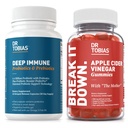 Dr. Tobias Deep Imunní Probiotika & Prebiotika a jablečné octové gumy, podporuje trávicí zdraví, Gut imunitní funkce, čištění a detox pro muže a ženy s 4.4. Miliarda CFU & Matka