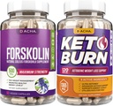 Advanced Keto & Fitness Bundle - Premium forskolin Extract Plus Keto, s 11 přírodní byliny pro Max Slim Look, Ultra silné pilulky, imunitní podpora, Lost Fast