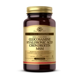 Solgar Glucosamine Hyaluronic Acid Chondroitin MSM, 120 Tablety - Podporuje zdravé klouby - Podporuje rozsah pohybu a flexibility - Extra síla, Shellfish Free - Non- GMO, gluten Free - 40 Služeb