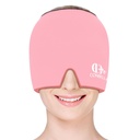 Migréna Relief Cap, Soothing Bolest hlavy Maska produktů, Horká a studená terapie, Migréna Bolest hlavy Relief Cap pro Migréna, Sinus, Puffy Eyes, Napětí, Stres a kocovina (růžová)
