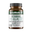 Nutrametrický vitamin D3 a K2 Imunitní podpůrný dodatek pro ženy a muže - Podpora zdraví srdce - Může pomoci s metabolismem vápníku (90 kapslí)