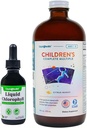 LIQUIDHEALTH Liquid Chlorofyl Kapky & Dětské kompletní vícenásobné Multivitaminové pouzdro pro děti - Interní deodorant, Stop Bad Dech, Snižte tělesný zápach, Imunitní podpora - Made in USA, Non- GMO