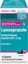 Zdraví CareAisle Lansoprazol 15 mg - 14 Kapsle s prodlouženým uvolňováním - Reducer kyseliny, léčba Časté srdeční pálení