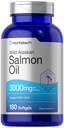 Horbäach Wild Aljašský losos Fish Oil 124; 180 Softgel Kapsle 124; Gluten Free, Non-GMO CLAS124; High Potency CLAS124; Výborný zdroj Omega33 Fatty Acids EPA a DHA
