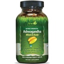 Irwin Naturals Extra Strength Ashwagandha Mysl & Tělo Adaptogenic Herbs podporuje Stress Response, Mood, Mental & Fyzical Performance with Cordyceps, Turmeric, BioPerine & More - 60 Liquid Softgels
