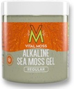 VitalMoss St Lucia Moss Gel Regular, Wildcrafted alkalické moře Moss s minerály Vitamíny a antioxidanty, štítné žlázy a imunitní podpora dodatek, syrové, neochucené a vegan Friendly, 16oz