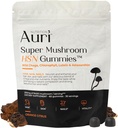 Auri Super Houba HSN Gummies - Vlasy Kůže a hřebíky Gummies Funkční Houby Dodatek - s Wild Chaga, Chlorofyl, Lutein a Astaxanthin - 60 Orange Citrus Gummies