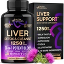 Vyčištění jater Detox & Opravy - Mléko Thistle 124; Pampeliška 124; Artyčoky 124; TUDCA 124; Glutathione & NAC - Efektivní doplněk zdraví jater 124; 80% Silymarin - Laboratorní Testováno, Vegan - Vyrobeno v USA 60 Kapsle