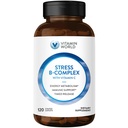 Vitamin World Stress Vitamin B Komplex s vitaminem C, Načasovaná verze high- potency vitamin B6, B12, Niacin, Folát a Biotin pro stres, Energie, Metabolismus a imunitní podpora, Non- GMO, 120 Kaplety