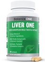 Balance One Játra Support Dodatek s Mléko Thistle Extract, Pampeliška Kořen & Molybden - Přírodní Játra Čistota, Opravy a detox pro muže a ženy - Vegan Kapsle, 1 měsíc Dodávka - Játra