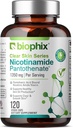 biophix B-3 Nikotinamid Pantothenate 1350 mg 120 Vicaps - Clear Skin Series B5 Pantothenic Acid Natural Flush- Free Nikotinová amide Niacin - Podporuje zdraví kožních buněk