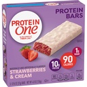 Protein One 90 Calorie Protein Bary, Jahody a krém, Keto Friendly, 5 Ct, 4.8 oz