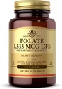 Solgar Folate 1,333 mcg DFE, 100 Tablet - 800 mcg Bio- Active Metafolin - Heart Health - Non- GMO, Vegan, Gluten Free, Dairy Free, Kosher - 100 Servings
