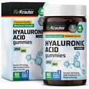 BIO KRAUTER Hyaluronic Acid Gummies w / Vitamin C - 250 mg - 60 Vegan Chews - Hyaluronic Acid Supplementary - Pectin- based