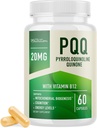 PQQ dodatek 20mg PHARMAN 124; Mitochondriální biogenesis & Energy Optimizer With CoQ10 & Vitamin B12 PHARMAN 124; Podporuje Brain Health & Mitochondria Production PHARMAN 124; Ultra PQQ Formule PHARMAN 124; Vegan, Gluten- Free PHARMAN 124; 60 Kapsle