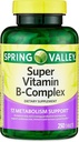 Konvergence Spring Valley Super Vitamin B-Complex Tablety Dietní dodatek, 250 CountMetabolismus Podpora * Dietní dodatek