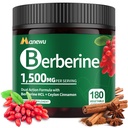Organic Berberine dodatek - 180 hrabě Berberine s Ceylon Cinnamon & Citrus Bergamot, Skořice doplňky, Berberine 1500mg Complex, 3- Month Supply