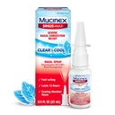 Mucinex Sinus- Max Nasal Spray Decongestant, 12 hodin over- the- Counter Medication Nose Spray for Sinus Relief, Nasal Decongestants for Dospělí & Sinus Congestion, Chlazení Menthol, 0.75 Fl Oz