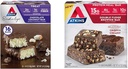 Atkins Chococonut Coconut Bar 16 Count, Double Fudge Brownie Protein Meal Bar 5 Count Bundle