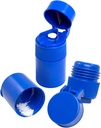 EZY DOSE 3 Kompartment Pill Crusher, Cutter a Grinder, Denní použití, Bezpečně řezané pilulky, Vitamíny, Tablety, Přesné a snadné řezání, Nerezová ocel čepel, Odstranitelný pitný pohár, modrá, BPA zdarma