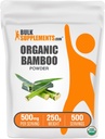 Bulksupplements.com Organic Bamboo Powder - Silica Supplements, Bamboo Supplement - Gluten Free, 500mg na Serving, 250g (8.8 oz) (Balení po 1)
