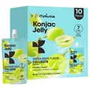 Hethstia Konjac Jelly Green Grape Flavor, 10 Pouches, Nápoj Grape Jelly s kolagen Peptides, 7 Kcal, Sugar Free, Gluten Free, Keto, Vegan, On-Be- Chewy Light Snacks