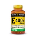 MASON NATURAL Vitamin E 180 mg (400 IU) - Antioxidant a esenciální výživa, zdravý imunitní systém, kůže a oči, dodatek k celkovému tělu, 100 Softgels