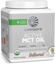 Sunwarner Organic MCT Oil Powder Supplement Medium- Chain Triglycerides čisté kokosové 124; Keto USDA Sugar Soy Gluten Dairy Free Non- GMO 124; Neochucené 40 Služeb aktivní