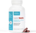 HumanN SuperBeets Paměť & Focus Mozek Dodatek Kapsle - Duševní ostražitost - Klinicky studoval Nootropics, Resveratrol Plus Beet Root Powder, Sugar- Free, 60 Počet
