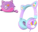 iClever Wired Děti sluchátka Cat Ucho Meow Lollipop & Sluchátka Pouzdra