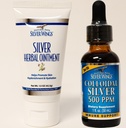 Příroda Cesta Stříbrná křídla doplňky - Koloidní Silver 500 ppm (1 oz / 30 ml) Imunitní podpora Plus Bylinné Omáčky 250 ppm (1.5 oz)