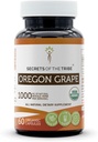 Tajemství kmene Oregon Grape USDA Organic Capsules CLAS124; Certified Organic Vegetarian Capsules, Bylinné dietní dodatek CLAS124; Mahonia aquifolium Sured Root (60 Počet)