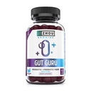 Zhou Gut Guru - Gut Zdravotnické gumy pro muže a ženy, Prebiotické a Probiotické Vláknina dodatek pro stravu a Gut zdraví - 60 Veganské gumy