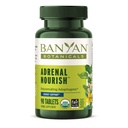 Banyan Botanicals Adrenal Nourish - Organic Adaptogen Supplement - Adrenal Support for Natural Energy with Organic Ashwagandha, Gokshura & Guduchi * - 90 Tablet - Non- GMO, Udržitelně sourced, Vegan