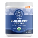 Viméries Wild Blueberry Powder - Chrání zdraví mozku * - podporuje kardiovaskulární funkci * - Organic, Vegan & Gluten- Free - Pravidelná velikost 250g