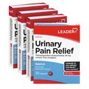 LEADER Reliéf na bolest v moči Maximální síla, Rychlá úleva na UTI bolest, pálení a naléhavost, Reliéf na infekci močových cest, Fenazopyridin Hydrochlorid 95 mg, 30 tablet, 4- balení