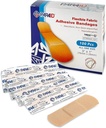 Flexibilní Fabric bandages - Flex Fabric Adhesive Bandages Finger- Tip Bandages Knuckles and Thumb Bandages for Finger Care and to Protect Wounds from Infection - (100 Count Box)
