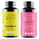 Šťastný zdravý hippie vaginální probiotika pro ženy & Pick Me Up přírodní energie pilulky