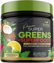 Zelený prášek Superfood dodatek - Super zelené červené Smoothie Mix Směs s Spirulina, Pšeničná tráva, Chlorella, Beets, Probiotika, Přírodní antioxidanty - Vegan, Non- GMO - 28 Služeb