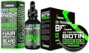 Beard Growth Kit w / 2X Thickening Biotin Beard Balm & Mustache Wax + 6X Liquid Biotin with Collagen Peptides for Facial Hair Growth - Vyrobeno v Americe